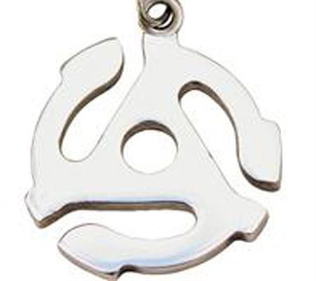 Music Jewelry 45 Adapter Pendant 1.25" Sterling Silver