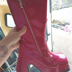 Pink Gogo Boots
