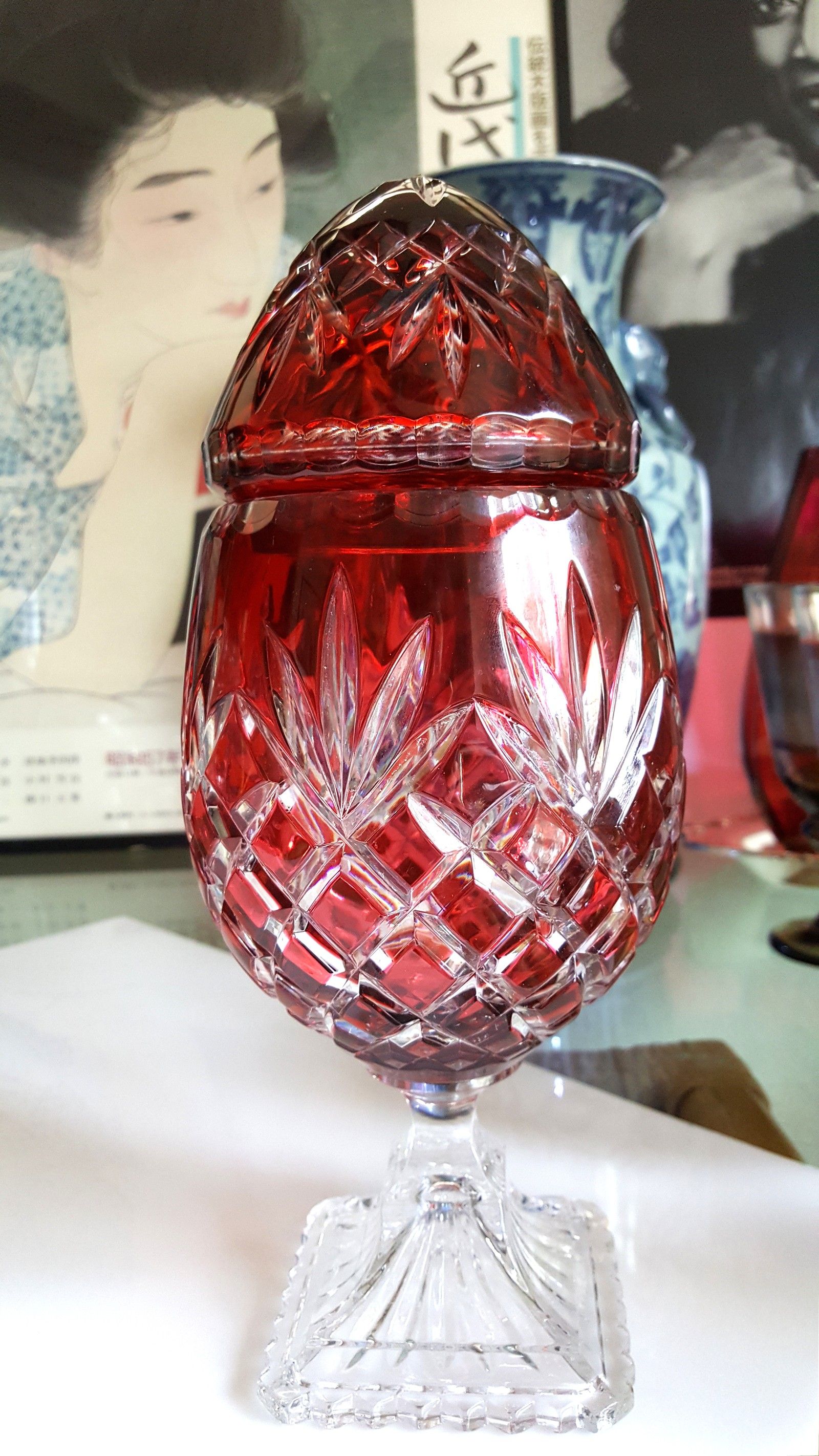 Lead Crystal Art, Regency Egg, Made in Poland