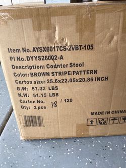 Counter stools 2 new in box