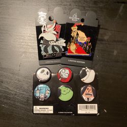 Set of Eight (8) Nightmare before Christmas Buttons