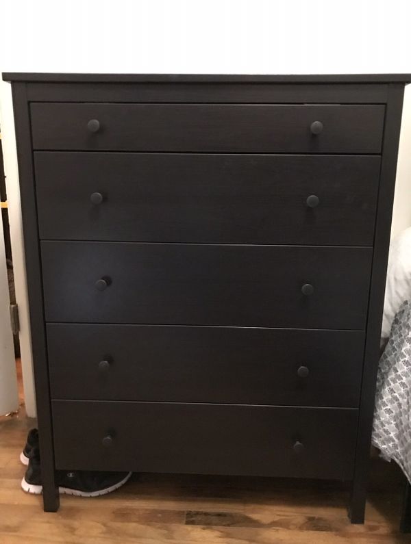 Ikea Dresser Koppang 5 Drawer Chest Black Brown 35 3 8x44 7 8