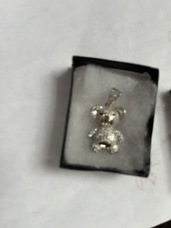 Sterling Silver 925 Bear Pendant 