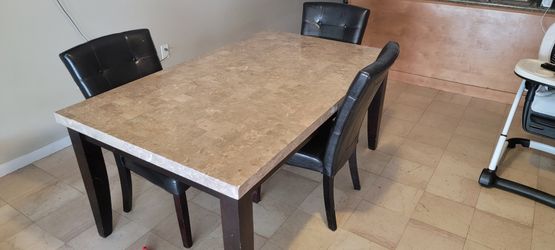 Marble Top Table With Chairs