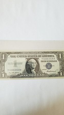 Uncirculated 1957 Silver Dollar bill