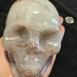 crystal quartz with red hematite