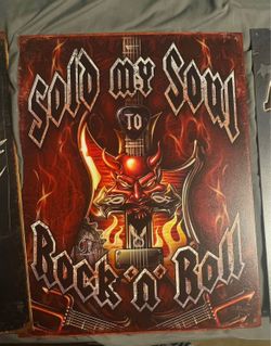 Sold My Soul To Rock ‘n’ Roll Aluminum Wall Sign