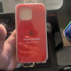 Apple iPhone 15 Pro Max Red Silicone Case