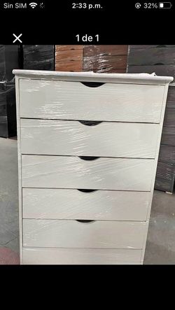 White Kathy 5 drawer dresser