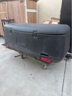 Universal Hitch-Mounted Cargo Trunk / Storage Box with Carrier