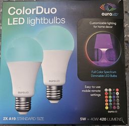 Color Changing Lightbulbs X 2 With Remote