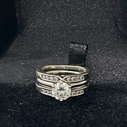 Natural Diamond Wedding Set