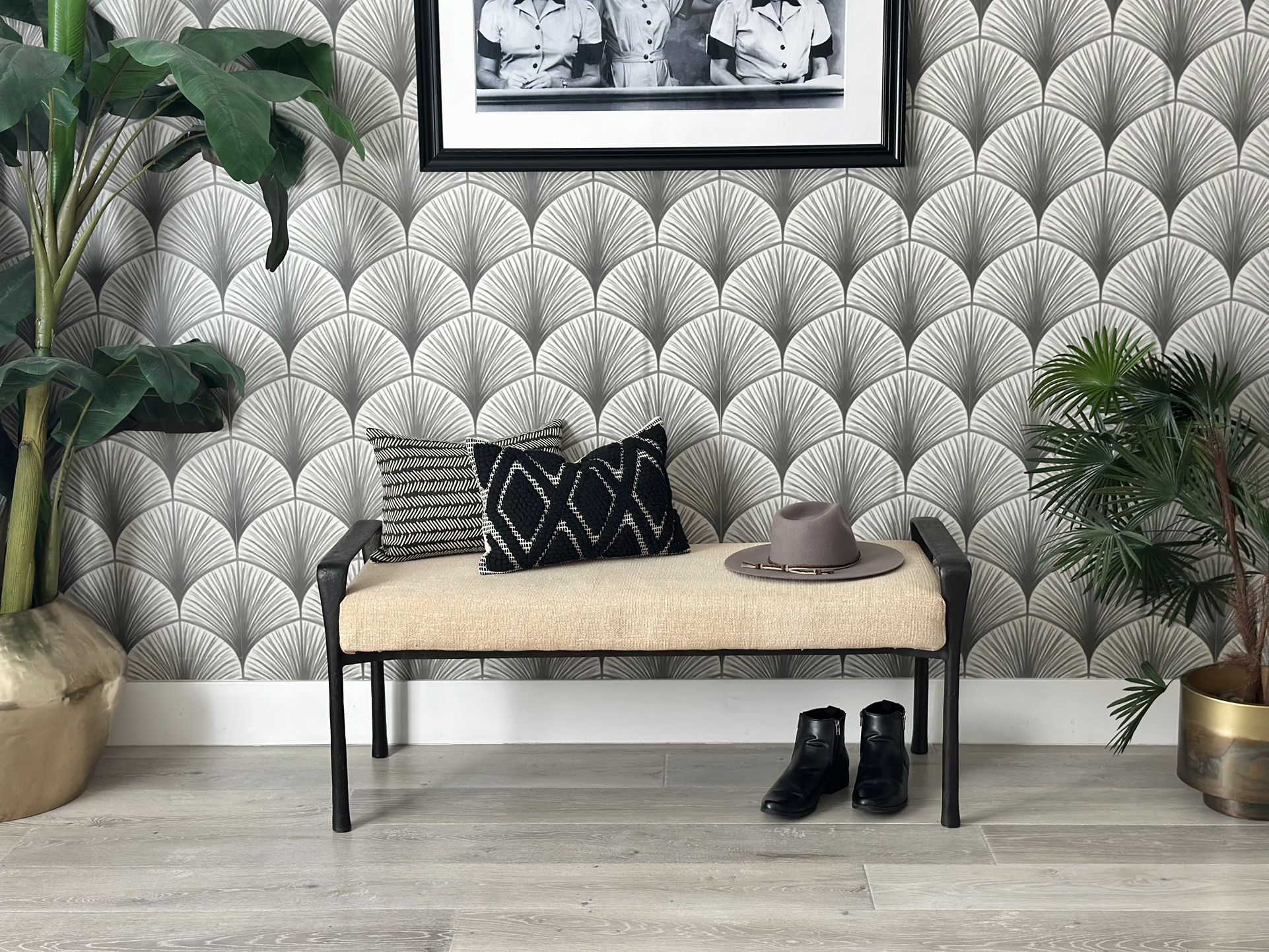 Pottery Barn Upholstered Metal Bench | Crate and Barrel | CB2 | West Elm | Vintage | Anthropologie