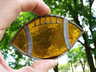Vintage football Suncatcher stained glass leaded