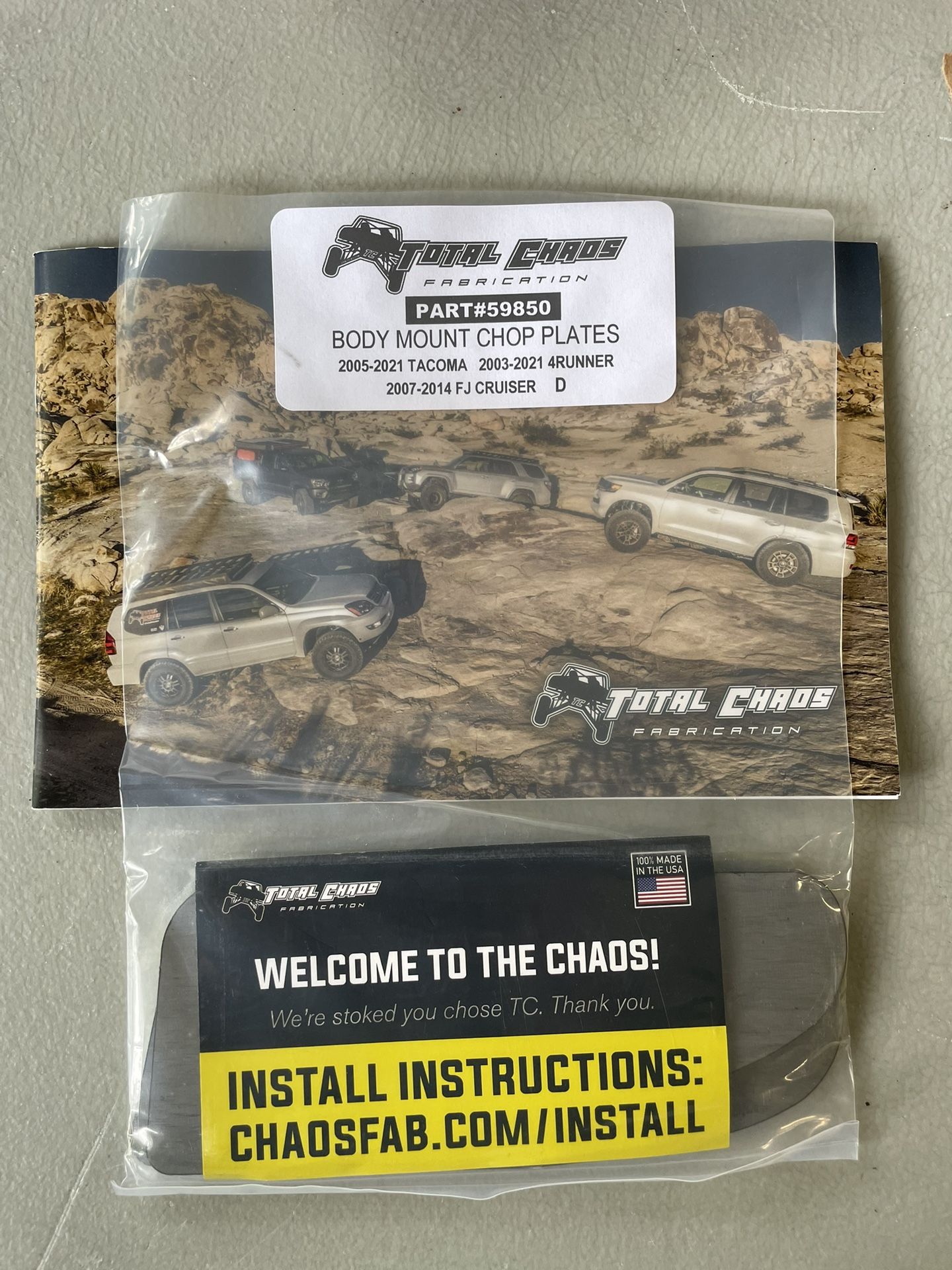 Total Chaos Body Mount Chop Plates