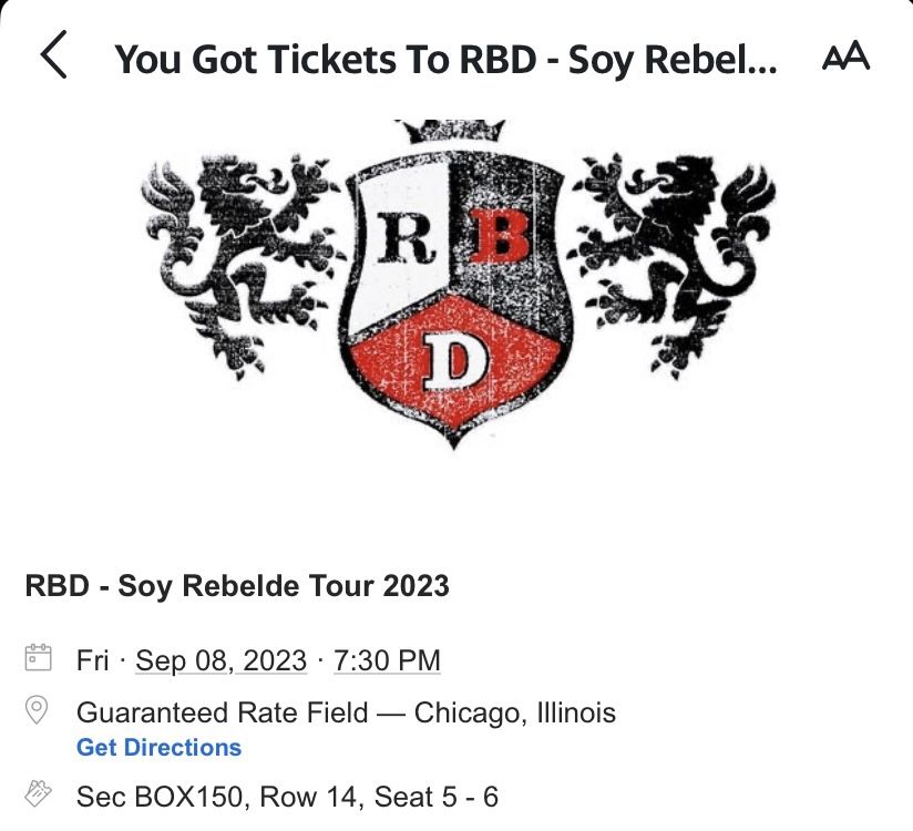RBD Tickets