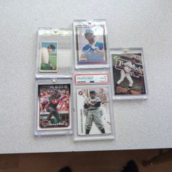 Set Of Five Amazing Baseball Cards For Sale