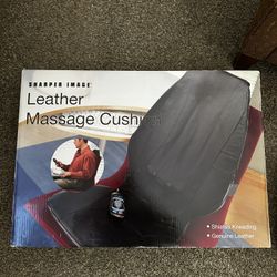 Sharper Image Leather Massage Cushion