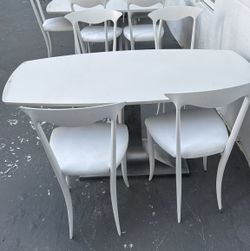 Table & 4 Chairs white
