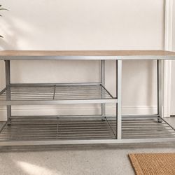 Shoe stand and 2 cube table sold separately