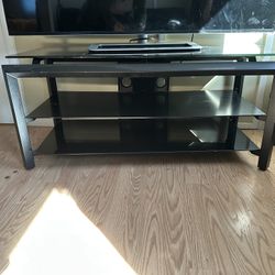 Black Glass Tv Stand 