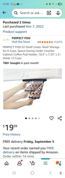 PERFECT POD EZ-Shelf Under Shelf Storage for K Cups