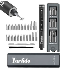 Tarlido Electric Screwdriver, 4V Precision Screwdriver Set, 49-in-1 Cordless Power Screwdriver, USB-C Cable, Max 3.5 N.m Torque