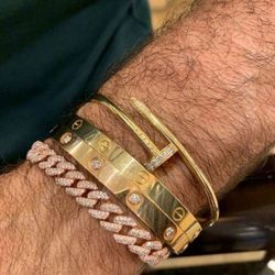 Love Bracelet Gold For Men  Large Size