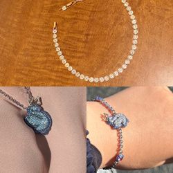 Swarovski Pop Swan (bracelet and necklace) + Angelic Necklace 