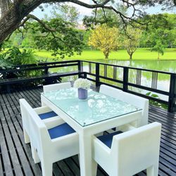 All Weather Outdoor Glass Dining Table