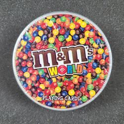 m&m's World Custom Round Playing Cards RARE