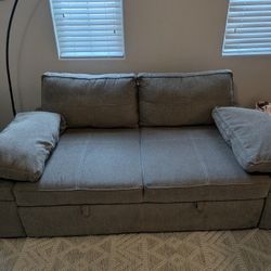 Sofa Bed/Built In Ottoman 