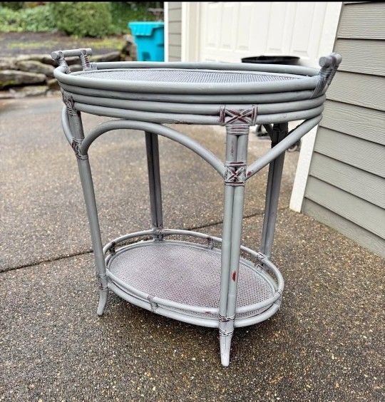 Bamboo Grey Serving Tray Table
Rattan