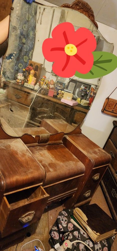 Antique Vanity And Hope Chest