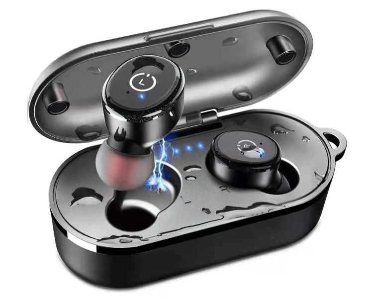 TOZO T10 Bluetooth 5.0 Wireless Earbuds with Wireless Charging Case IPX8 Waterproof TWS Stereo Headphones in Ear Built in Mic Headset Premium Sound wi