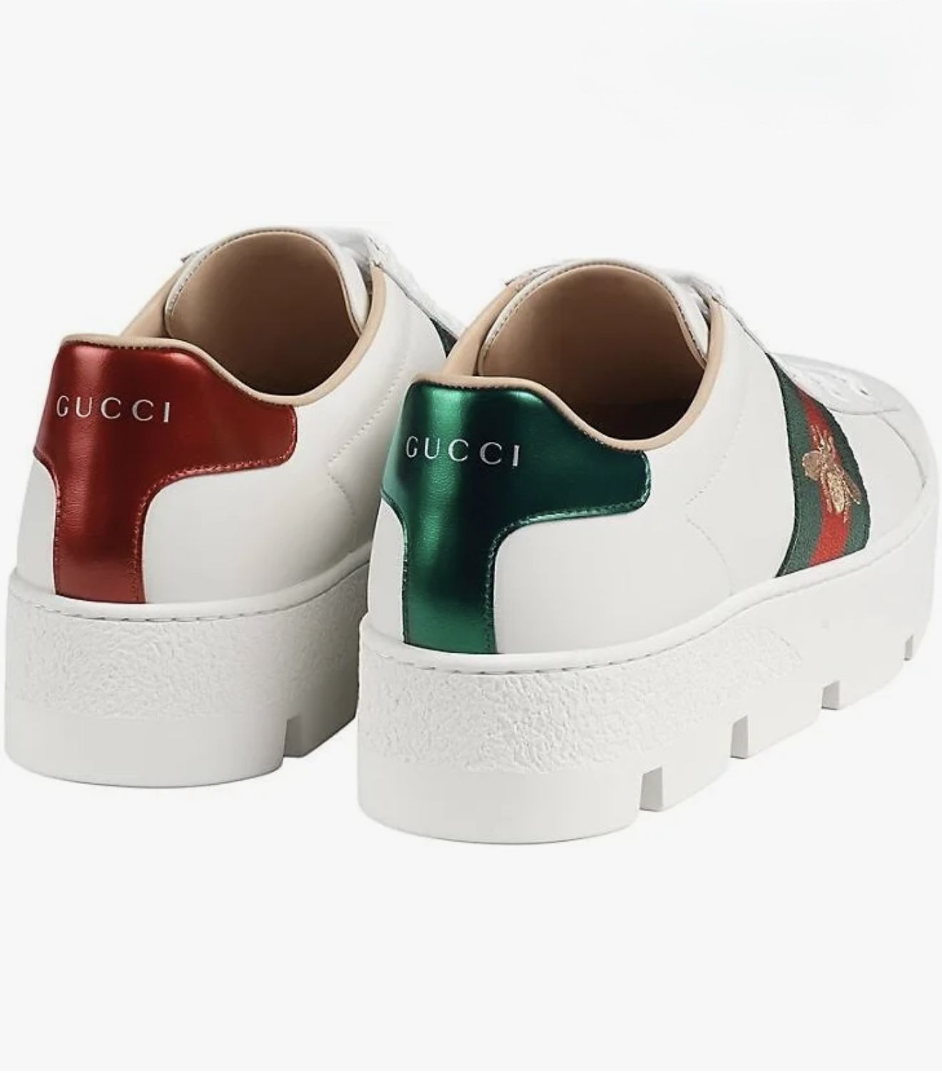 Gucci Ace Platform Bee Sneakers Women’s Size 7 – Authentic, Excellent Condition 