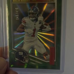 2025 Panini Score Malik Nabers #105 RC – Green Parallel /415 
