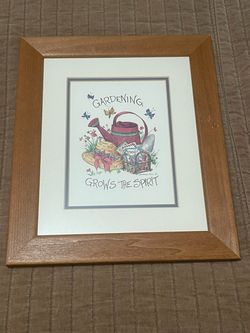 “Gardening Grows the Spirit” Framed Print