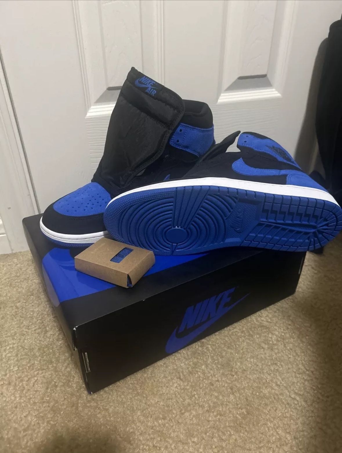 SZ 9.5 Men's Air Jordan 1 Retro High OG Black/Royal Blue White (DZ5485 042)