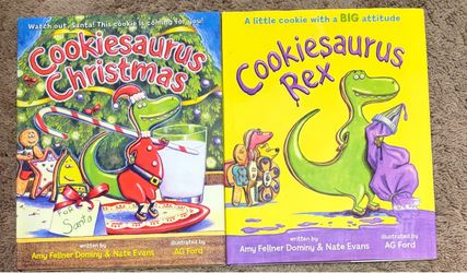 2 Cookiesaurus Rex signed books. Does also have a child’s first name written inside. Cash only. No electronic payments or trades. No delivery.