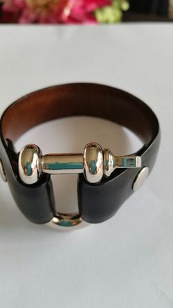 Omega Leather Bracelet.