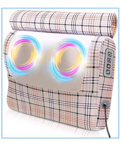 Neck Back Massager with Heat, 3D Kneading Massage Pillow for Muscle Pain Relief, Electric Deep Tissue Back Massage for Office/Car, Gifts for Mom/Dad/W