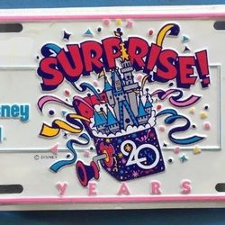 Vintage Disney License Plate 