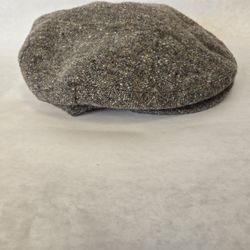 Vintage 100% Virgin Wool Newsboy Cap Made In Ireland 