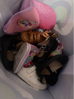 Toddler girl shoes and toys