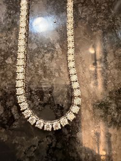 22 inch .925 Silver moissanite tennis chain