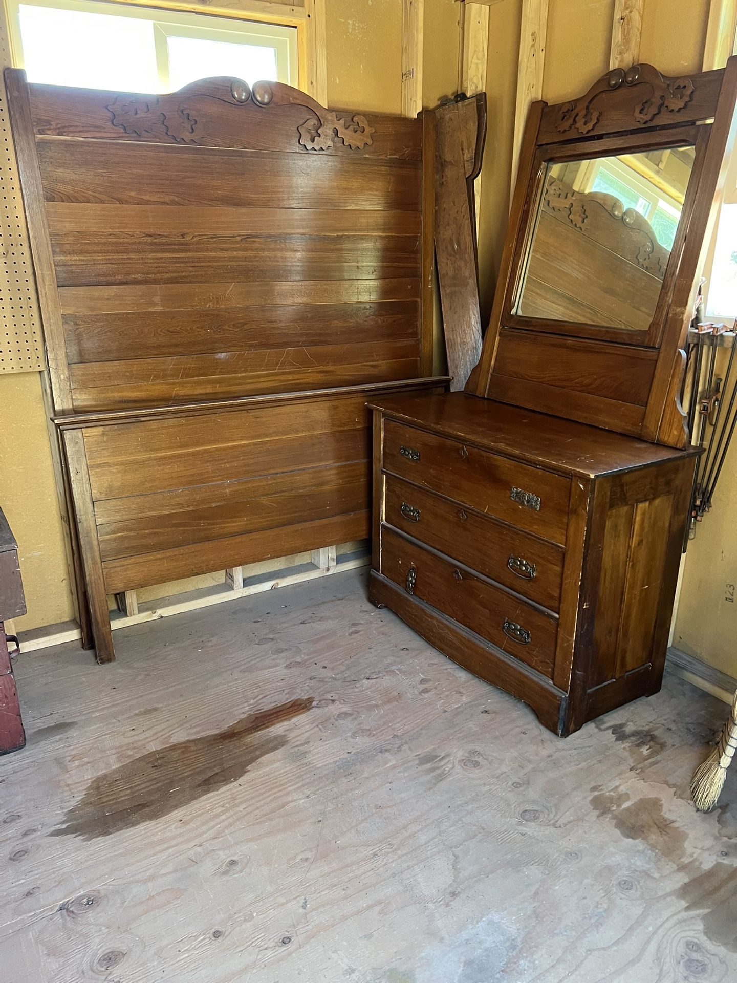 Antique Bed And Dresser