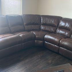 Leather Brown Sofa Se