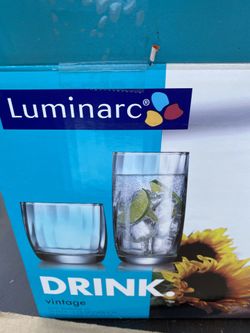 Luminarc 8 Glass Set- 4 tall and 4 tumblers