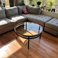 Modern Steel And Glass Coffee Table